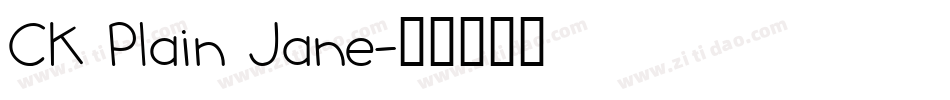 CK Plain Jane字体转换